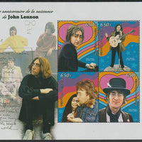 Gabon 2020 John Lennon perf sheet containing four values unmounted mint