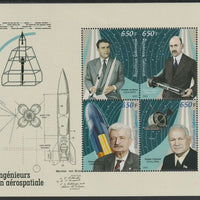 Gabon 2020 Aeronautic Engineers perf sheet containing four values unmounted mint