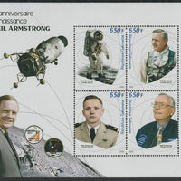 Gabon 2020 Neil Armstrong 90th Birth Anniversary perf sheet containing four values unmounted mint