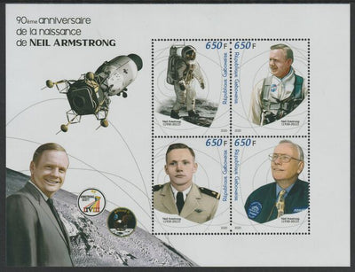Gabon 2020 Neil Armstrong 90th Birth Anniversary perf sheet containing four values unmounted mint