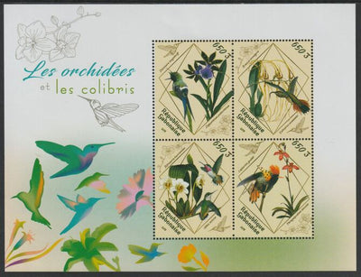 Gabon 2018 Orchids perf sheet containing four values unmounted mint