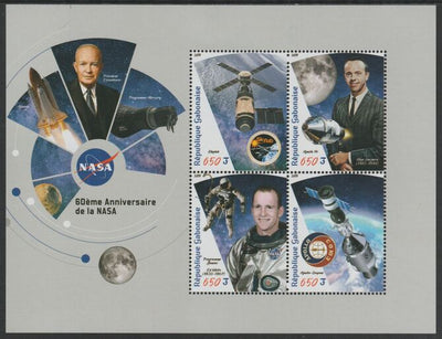 Gabon 2018 NASA - 60th Anniversary perf sheet containing four values unmounted mint