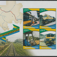 Gabon 2018 Railways perf sheet containing four values unmounted mint