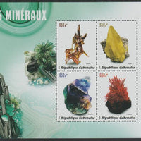 Gabon 2019 Minerals perf sheet containing four values unmounted mint