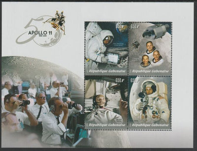 Gabon 2019 Apollo 11 - 50th Anniversary perf sheet containing four values unmounted mint