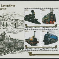 Gabon 2019 Steam Locomotives perf sheet containing four values unmounted mint