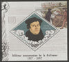 Benin 2017 The Reformation perf sheet containing one diamond shaped value unmounted mint