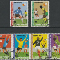 St Thomas & Prince Islands 1982 Football World Cup perf set of 6 fine cds used