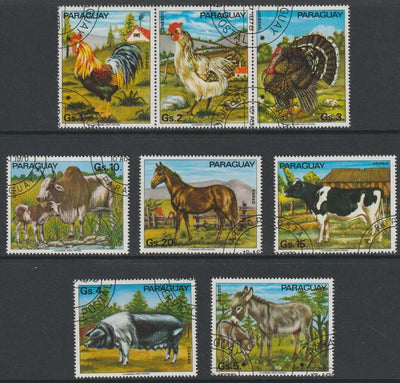 Paraguay 1976 Domesticated Animals perf set of 8 fine cds used