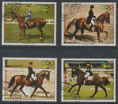 Paraguay 1988 Olympics - Show Jumping perf set of 4 fine cds used