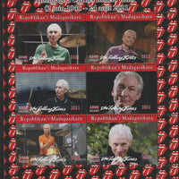 Madagascar 2021 Tribute to Charlie Watts (Rolling Stones) perf sheet containing 6 values unmounted mint