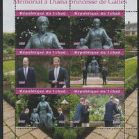 Chad 2021 Memorial to Princess Diana perf sheet containing 6 values unmounted mint
