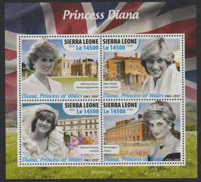 Sierra Leone 2020 Princess Diana perf sheet containing 4 values unmounted mint