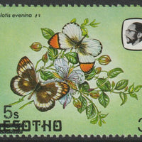 Lesotho 1986 Orange Tip Butterfly surcharged 15s on 3s unmounted mint single showing surcharge misplaced with bars obliterating the Country nane, as SG 725var