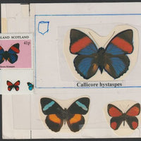 Easdale 1995 Butterfly 41p original composite artwork with overlay being stamp 3 from Singapore 95 Stamp Exhibition - Butterflies size 150 x 120 mm complete with issued stamp