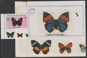 Easdale 1995 Butterfly 41p original composite artwork with overlay being stamp 3 from Singapore 95 Stamp Exhibition - Butterflies size 150 x 120 mm complete with issued stamp