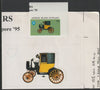 Easdale 1995 Early Car 25p original composite artwork without overlay being stamp 2 from Singapore 95 Stamp Exhibition - Cars size 150 x 120 mm complete with issued stamp