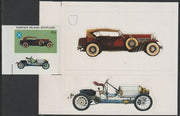 Easdale 1995 Early Car 41p original composite artwork without overlay being stamp 3 from Singapore 95 Stamp Exhibition - Cars size 150 x 120 mm complete with issued stamp