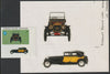 Easdale 1995 Early Car £1 original composite artwork without overlay being stamp 4 from Singapore 95 Stamp Exhibition - Cars size 150 x 120 mm complete with issued stamp