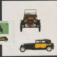 Easdale 1995 Early Car £1 original composite artwork without overlay being stamp 4 from Singapore 95 Stamp Exhibition - Cars size 150 x 120 mm complete with issued stamp