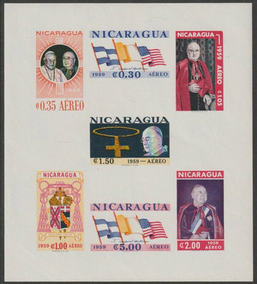 Nicaragua 1959 Cardinal Spellman imperf m/sheet unmounted mint SG MS1371a