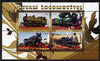 Rwanda 2010 Steam Locomotives #1 perf sheetlet containing 4 values unmounted mint