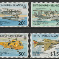 British Virgin Islands 1998 80th Anniversary of Royal Air Force perf set of 4 unmounted mint SG 990-93