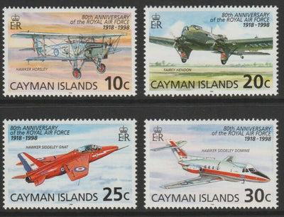 Cayman Islands 1998 80th Anniversary of Royal Air Force perf set of 4 unmounted mint SG 859-62