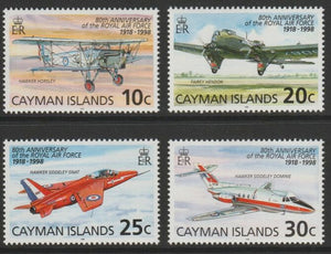 Cayman Islands 1998 80th Anniversary of Royal Air Force perf set of 4 unmounted mint SG 859-62