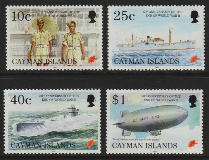 Cayman Islands 1995 50th Anniversary of End of World War II perf set of 4 unmounted mint SG 805-08