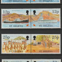 St Helena 1995 50th Anniversary of End of World War II perf set of 8 (4 se-tenant pairs) unmounted mint SG 690-97