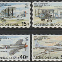 Ascension 1998 80th Anniversary of Royal Air Force perf set of 4 unmounted mint SG 742-45