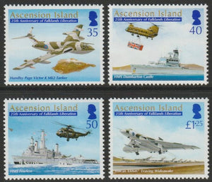 Ascension 2007 25th Anniversary of Liberation of the Falklands perf set of 4 unmounted mint SG 966-69