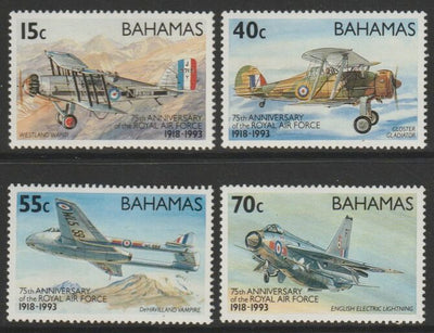 Bahamas 1993 75th Anniversary of Royal Air Force perf set of 4 unmounted mint SG 957-60