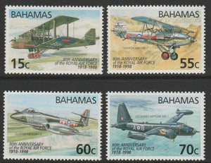 Bahamas 1998 80th Anniversary of Royal Air Force perf set of 4 unmounted mint SG 1132-35