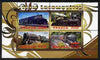 Rwanda 2010 Steam Locomotives #2 perf sheetlet containing 4 values unmounted mint