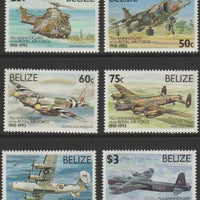 Belize 1993 75th Anniversary of Royal Air Force perf set of 6 unmounted mint SG 1138-43