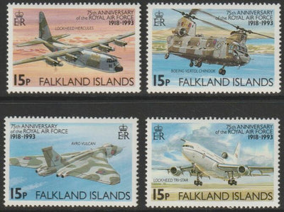 Falkland Islands 1993 75th Anniversary of Royal Air Force perf set of 4 unmounted mint SG 676-79