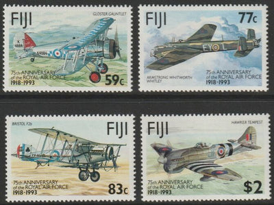 Fiji 1993 75th Anniversary of Royal Air Force perf set of 4 unmounted mint SG 873-76