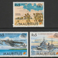 Mauritius 1995 50th Anniversary of End of World War II perf set of 3 unmounted mint SG 920-22