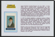 Staffa 1982 Artists- Pissaro 15p mounted on glossy card with historical notes - privately produced 150mm x 100mm