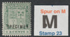 MAURITIUS 1910 Arms 3c overprinted SPECIMEN with Spur on M variety (stamp 23) mint with gum only 7 can exist (SG 183s var)
