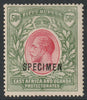 Kenya, Uganda & Tanganyika 1921 KG5 Script CA 50r overprinted SPECIMEN with gum and only about 400 produced SG 75s