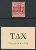 Grenada 1916,WAR TAX,1d hand-stamped,SPECIMEN with Triangle for A in,Tax of which only 7 can exist SG 109bs horizontal crease