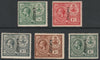BAHAMAS 1920 PEACE set of 5 overprinted SPECIMEN fine with gum and only about 400 sets produced SG 106s-110s
