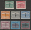 DOMINICA 1921 Roseau Script CA set of 8 overprinted SPECIMEN mainly fine and only about 400 produced SG 62s-70s