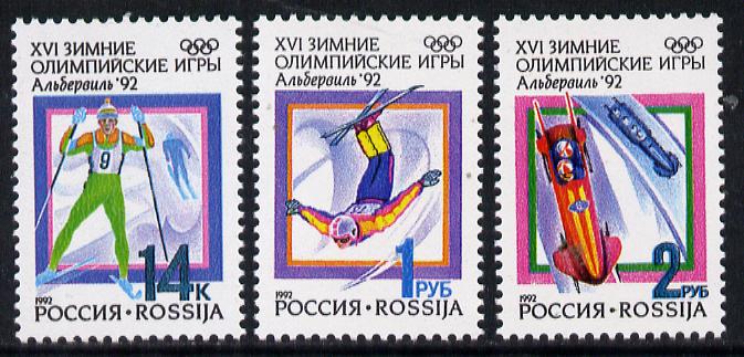 Russia 1992 Albertville Winter Olympics set of 3 unmounted mint, SG 6311-13, Mi 220-22