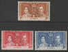 GAMBIA 1937 Coronation set of 3 perforated SPECIMEN fine with gum and only 421 sets produced SG 147s-149s