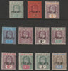 Fiji 1903 KE7 Crown CA set of 11 overprinted,SPECIMEN mainly fine and only about 750 sets produced SG 104s-114s