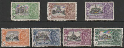 India 1935 KG5 Silver Jubilee perf set of 7 unmounted mint with clean white gum,  SG240-46